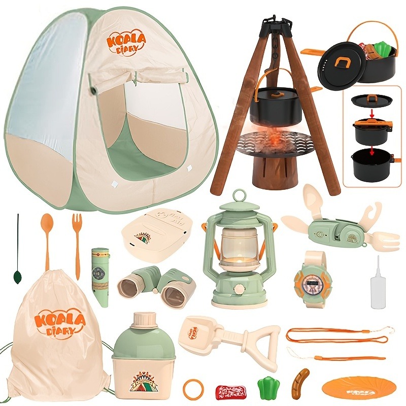 Kids Outdoor Teepee - Set mainan berkemah anak, Kit mainan