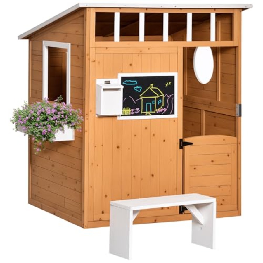 Kids Outdoor Bench - Rumah Mainan Kayu Luar Ruangan Untuk