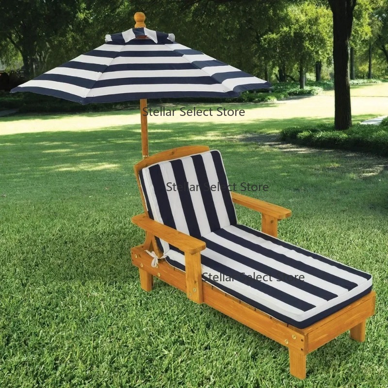 Kids Outdoor Umbrella Chair - Kursi Santai Kayu Luar Ruangan, Kursi