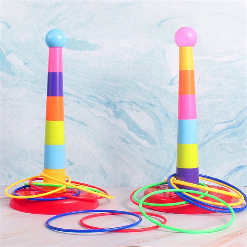 Kids Outdoor Learning Activities - Permainan Lempar Cincin Anak-anak, Mainan Susun