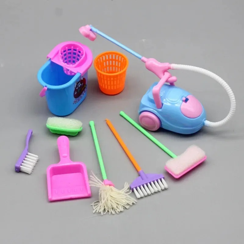Kids Outdoor Broom - Set Mainan Pembersih Mini 9 Buah-Sapu