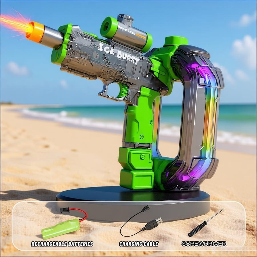 Water Gun Soaker - Pistol Air Listrik Berbentuk Cincin LED