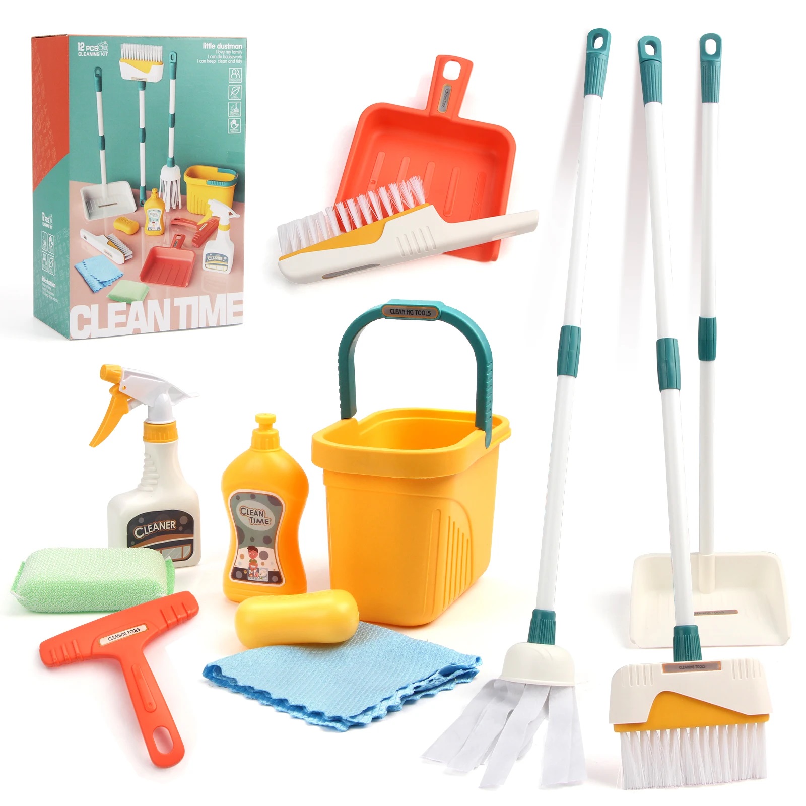 Kids Outdoor Broom - Set mainan pembersih anak laki-laki dan