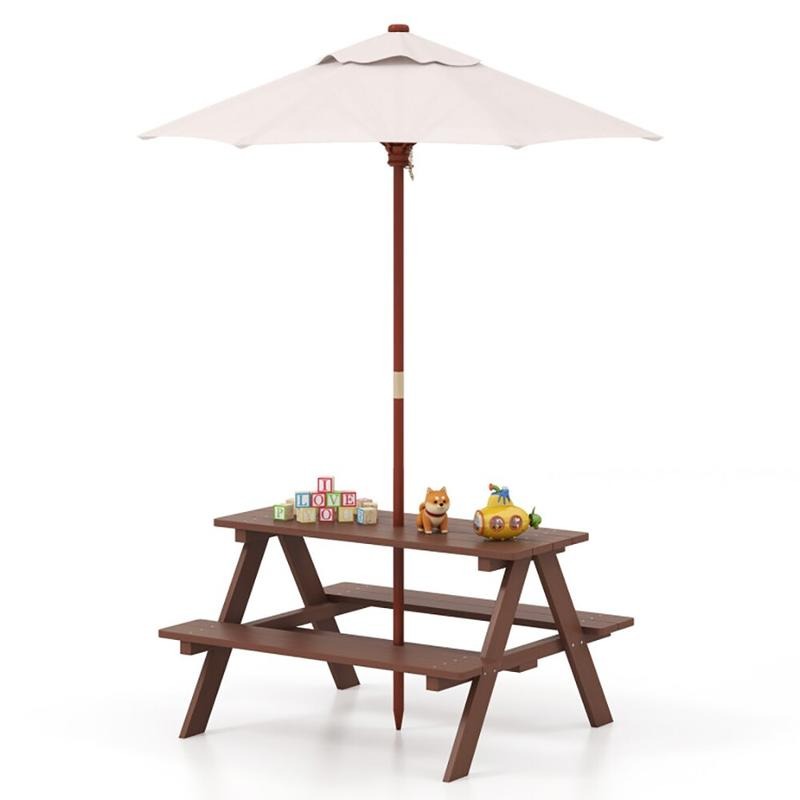Kids Outdoor Bench - Set Meja Piknik Anak 4 Kursi