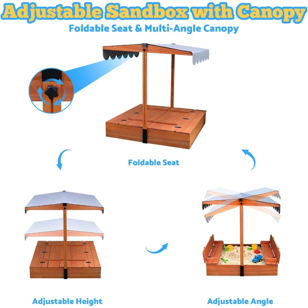 Kotak Pasir Kayu Anak-Anak den - Kids Outdoor Bench ulasan dan harga