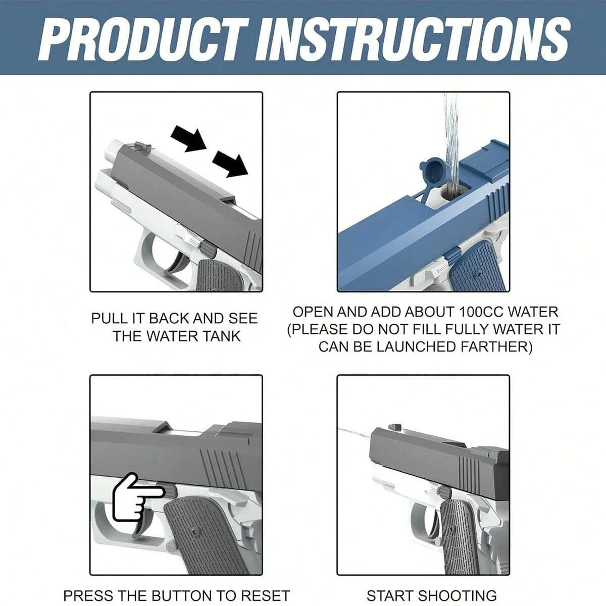 Pistol Air Mainan, Pistol Semp - Water Gun Soaker ulasan dan harga