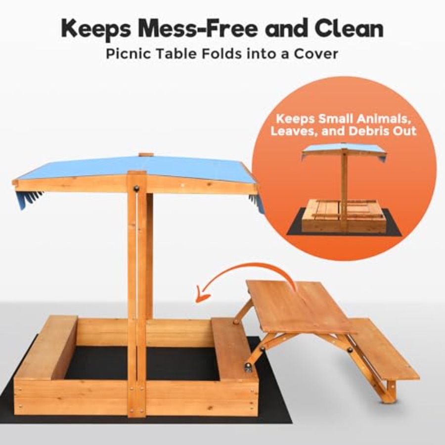 Kotak pasir kayu untuk anak-an - Kids Outdoor Bench ulasan dan harga