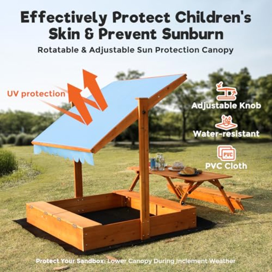 Kotak pasir kayu untuk anak-an - Kids Outdoor Bench ulasan dan harga