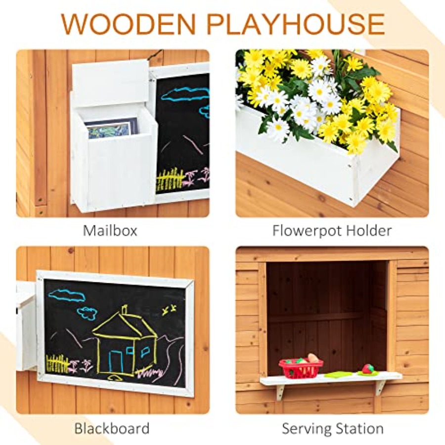 Rumah Mainan Kayu Luar Ruangan - Kids Outdoor Bench ulasan dan harga