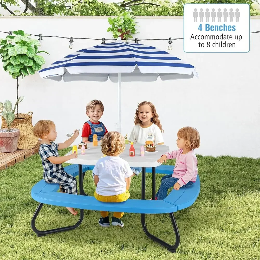 Meja Piknik Anak 8 Orang denga - Kids Outdoor Bench ulasan dan harga