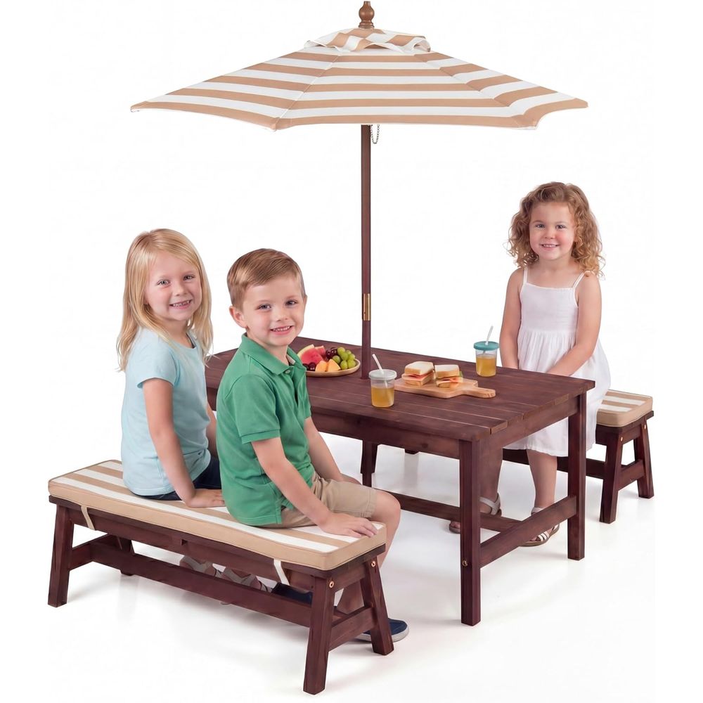 Meja Piknik Anak, Meja Besar 4 - Kids Outdoor Bench ulasan dan harga