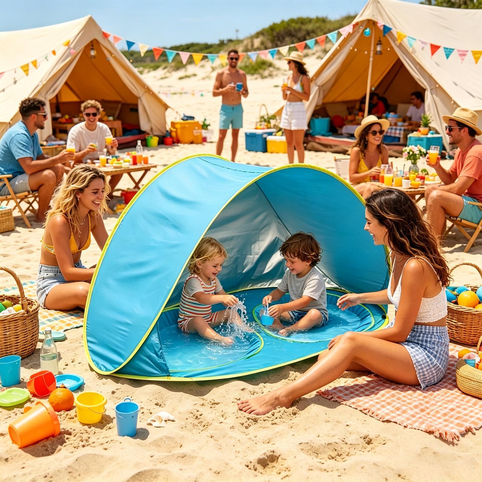 Tenda Pantai Anak Perlindungan - Kids Outdoor Teepee ulasan dan harga