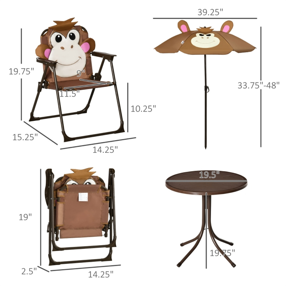 Set Meja dan Kursi Teras Anak  - Kids Outdoor Umbrella Chair ulasan dan harga