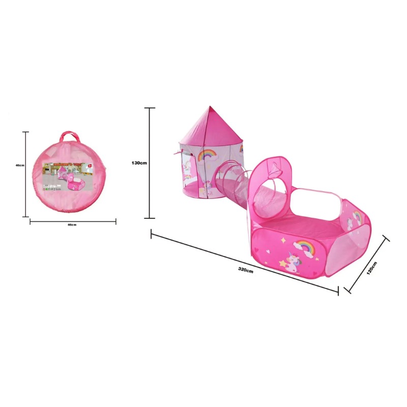 Rumah Tenda Anak 3 in 1 Portab - Kids Outdoor Teepee ulasan dan harga