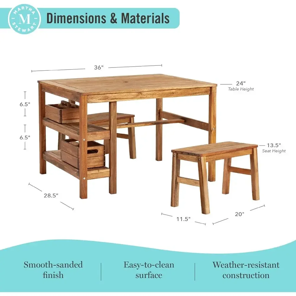 Set Meja Aktivitas dan 2 Bangk - Kids Outdoor Bench ulasan dan harga