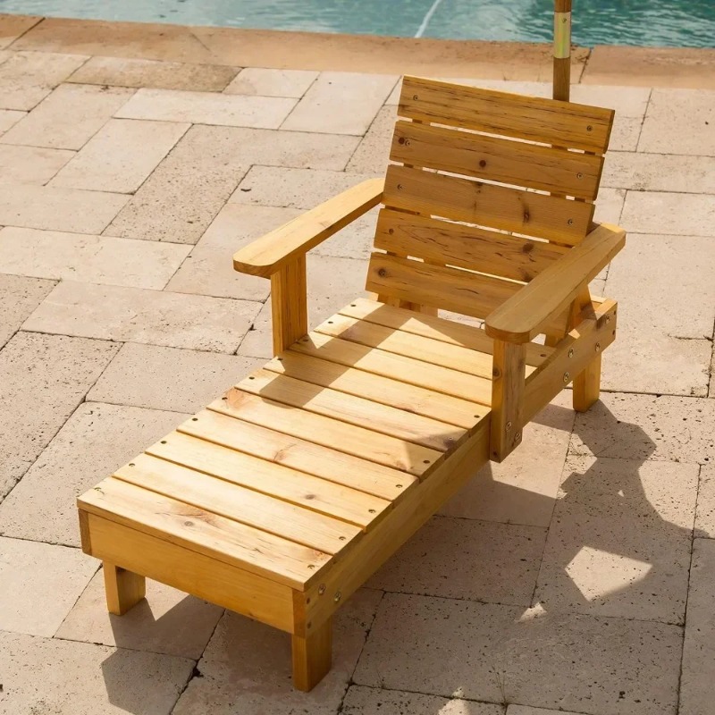 Kursi Santai Kayu Luar Ruangan - Kids Outdoor Umbrella Chair ulasan dan harga