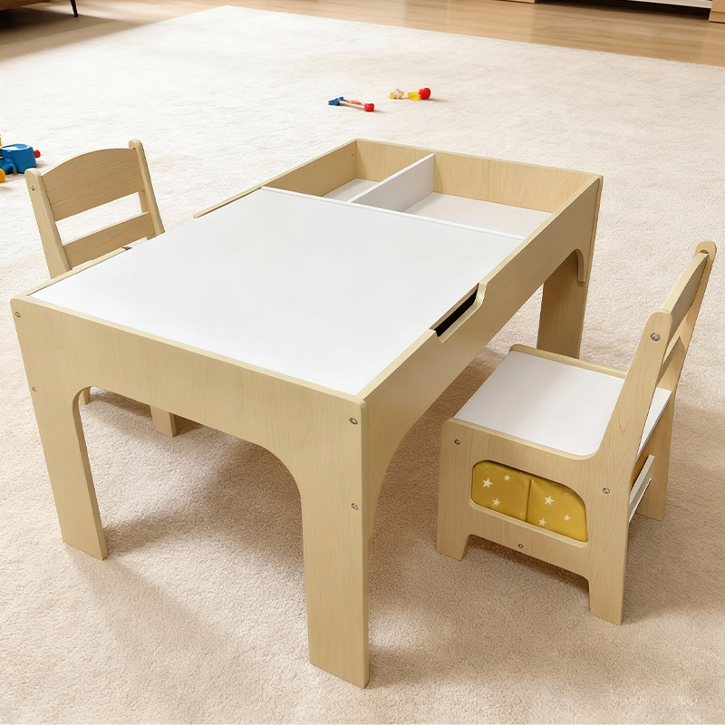 Set Meja dan Kursi Anak Kayu M - Kids Outdoor Chair And Table ulasan dan harga