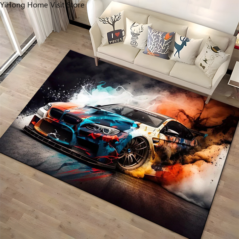 Karpet Area Racing Car Art RS7 - Kids Outdoor Chair And Table ulasan dan harga