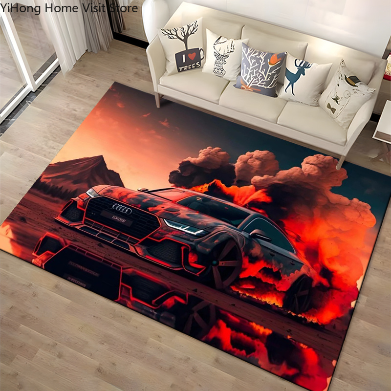 Karpet Area Racing Car Art RS7 - Kids Outdoor Chair And Table ulasan dan harga