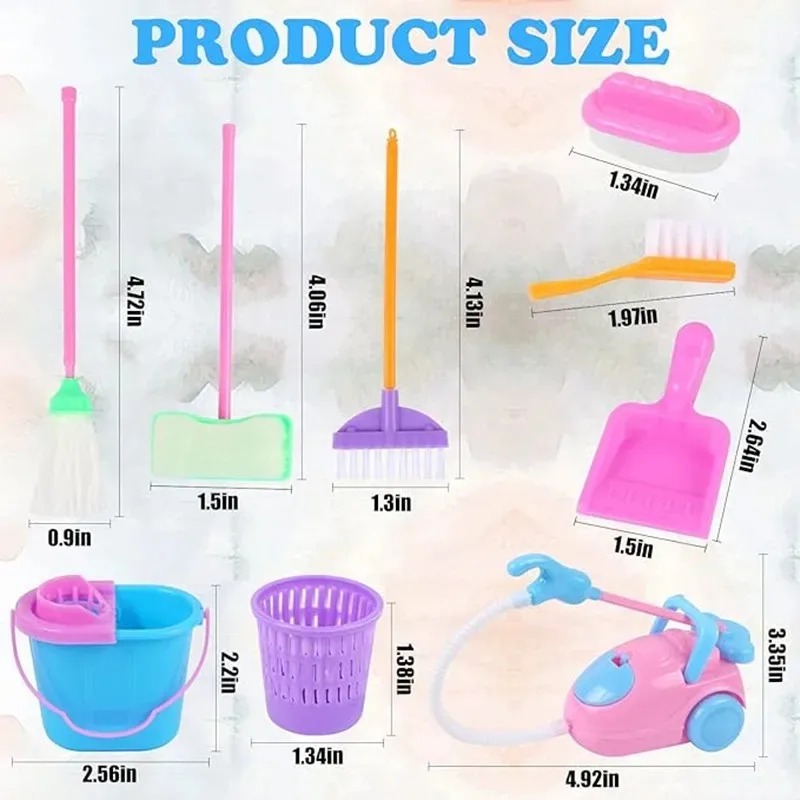 Set Mainan Pembersih Mini 9 Bu - Kids Outdoor Broom ulasan dan harga