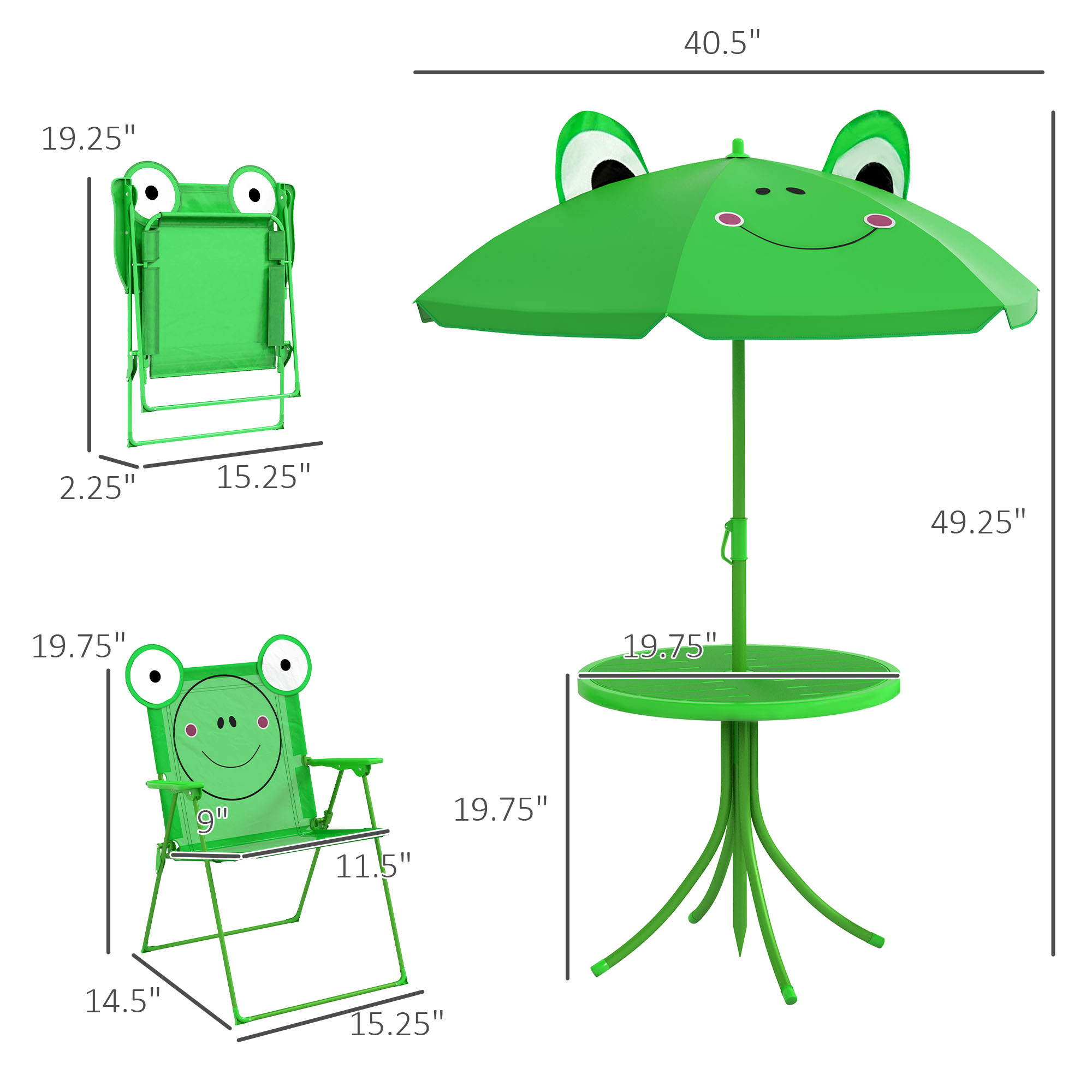 Set Meja dan Kursi Anak, Furni - Kids Outdoor Chair And Table ulasan dan harga