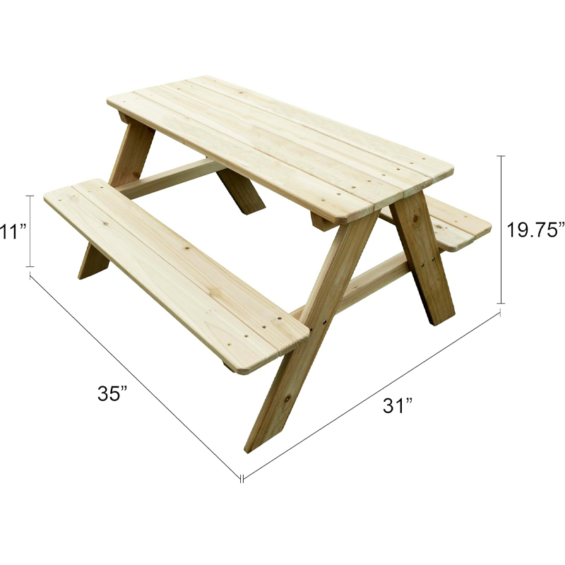 Meja dan Bangku Piknik Kayu An - Kids Outdoor Bench ulasan dan harga