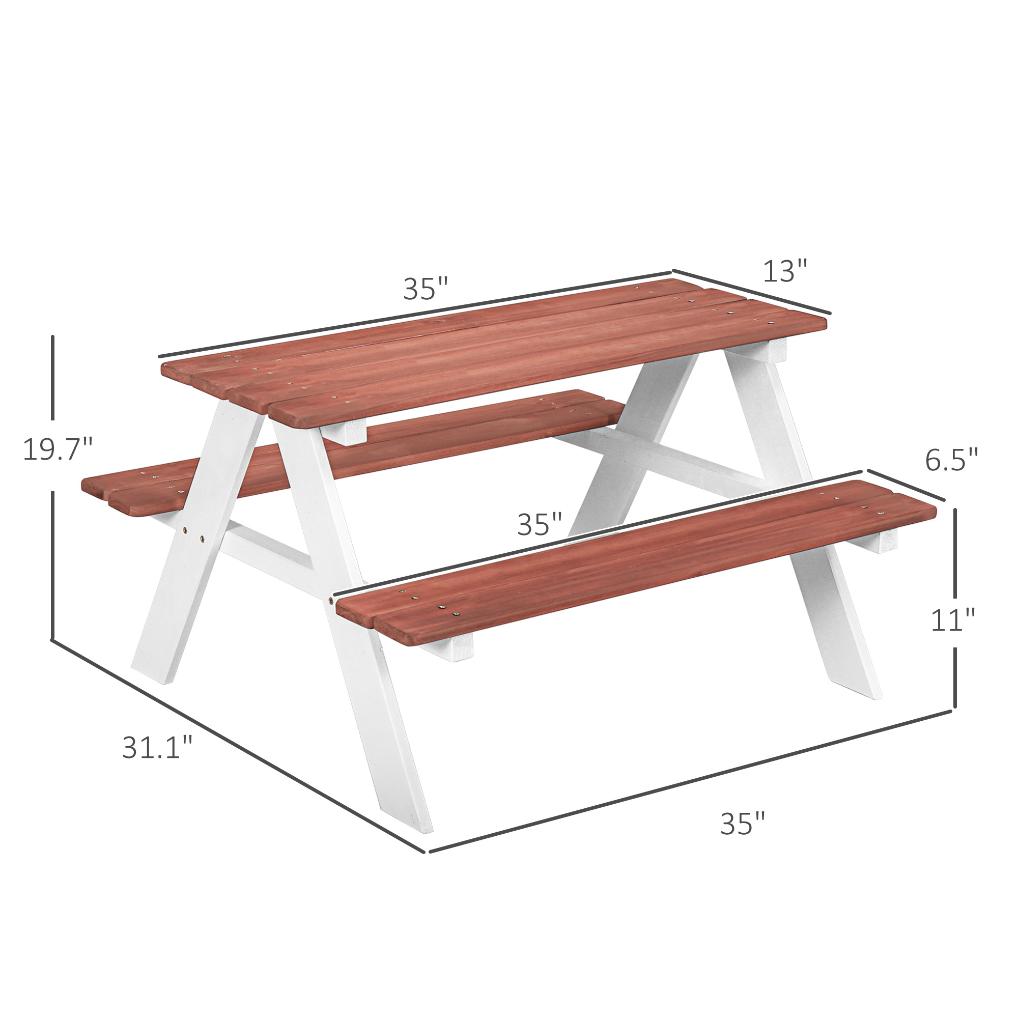 Set Meja Piknik Anak, Set Meja - Kids Outdoor Bench ulasan dan harga