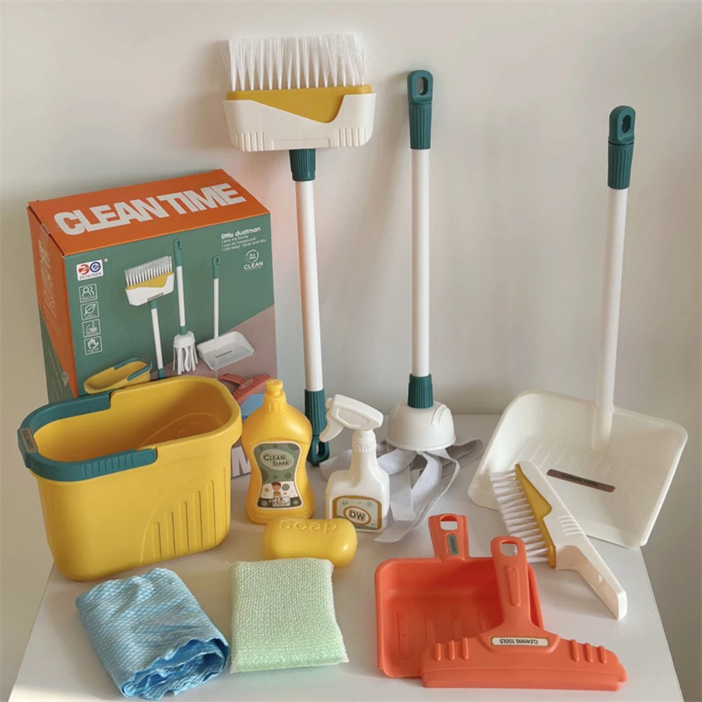12 Buah/Set Set Pembersih Anak - Kids Outdoor Broom ulasan dan harga