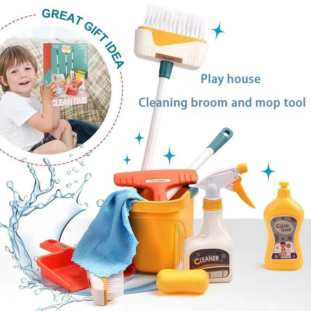 12 Buah/Set Set Pembersih Anak - Kids Outdoor Broom ulasan dan harga