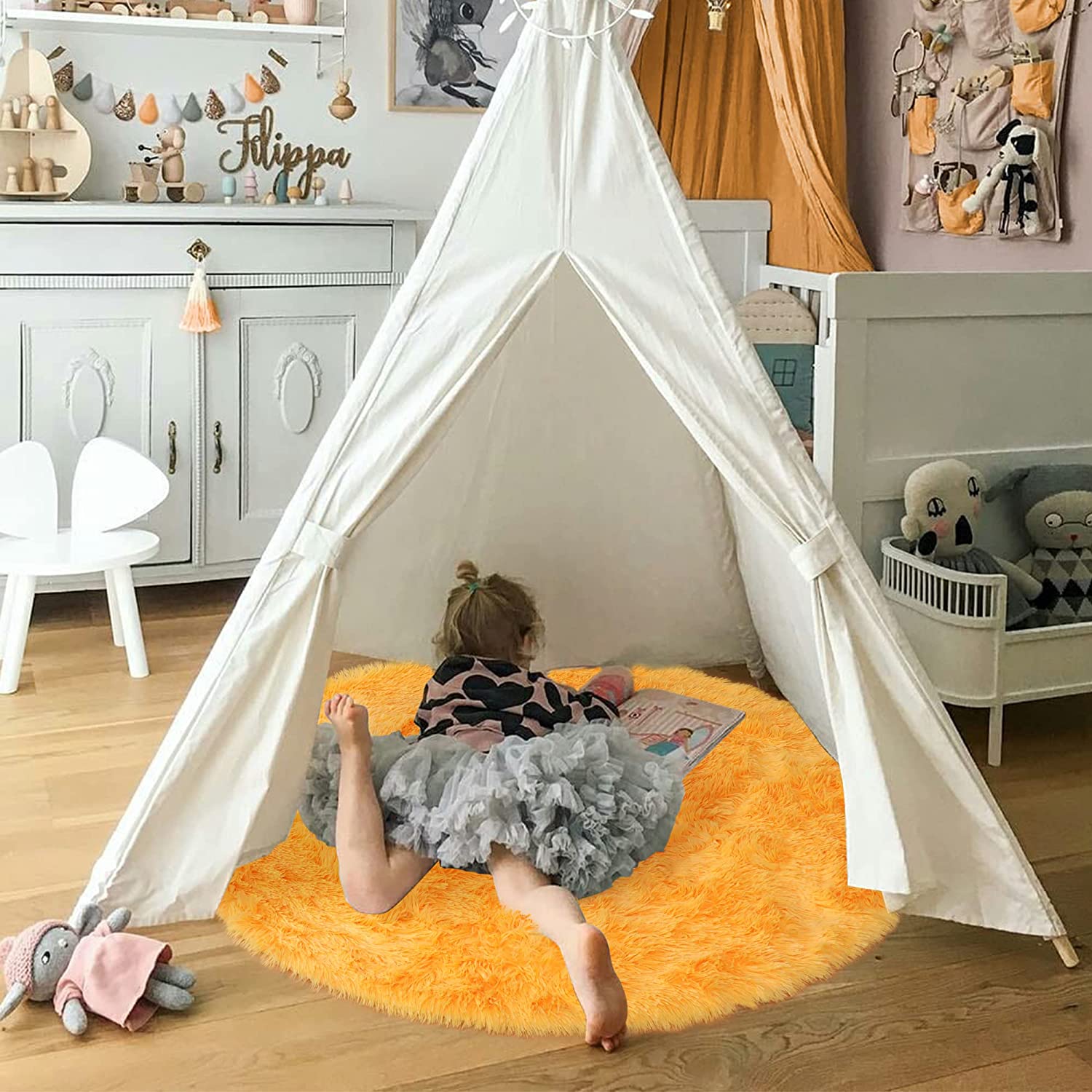 Karpet Bulat Oranye Lembut Kar - Kids Outdoor Teepee ulasan dan harga