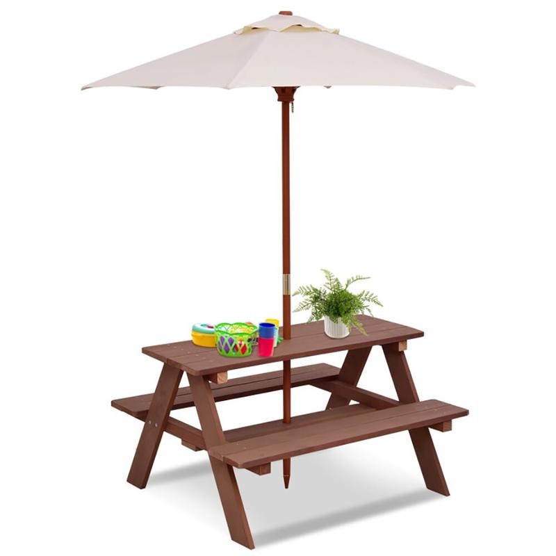 Set Meja Piknik Anak 4 Kursi L - Kids Outdoor Bench ulasan dan harga