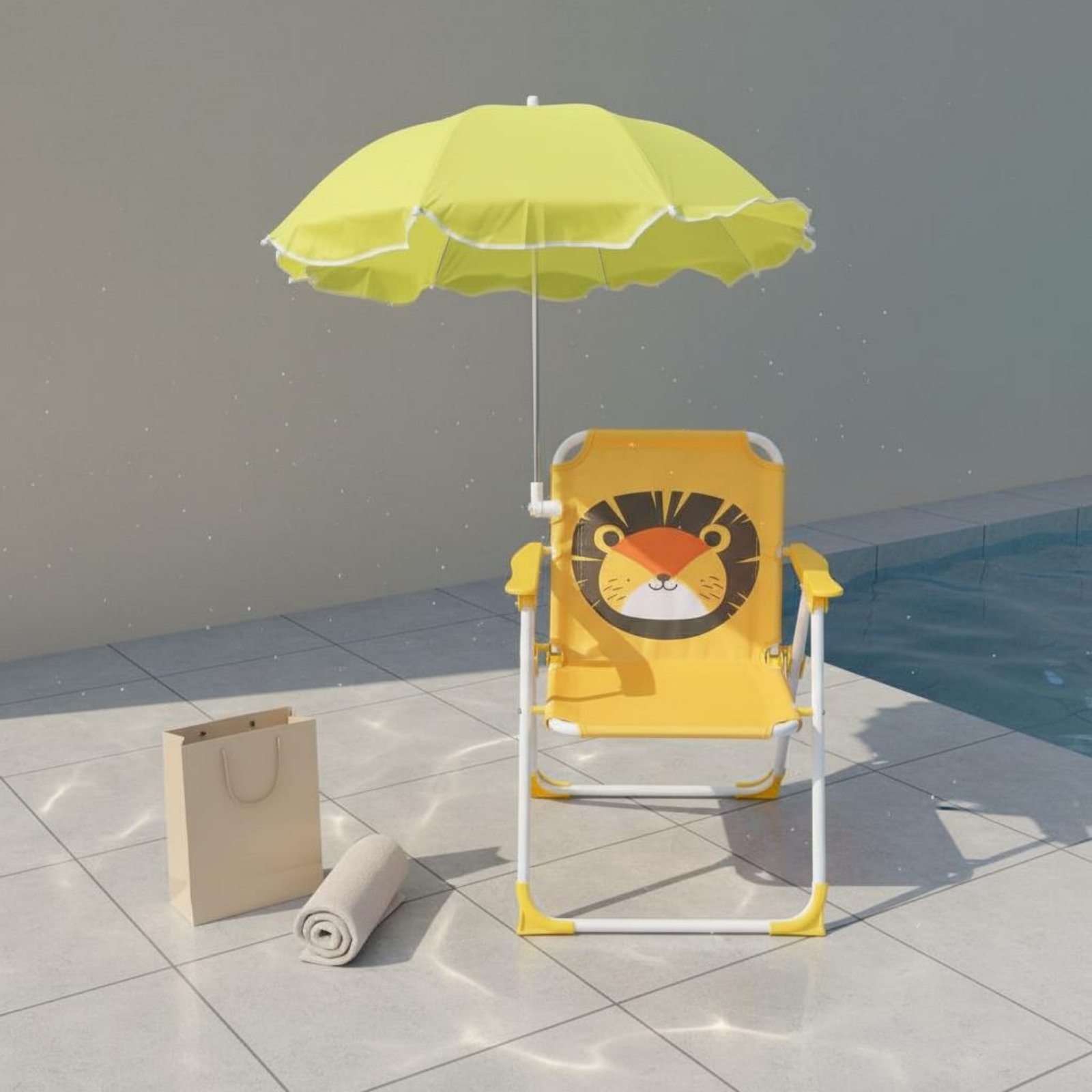 Kursi Portabel Anak dengan Pen - Kids Outdoor Umbrella Chair ulasan dan harga